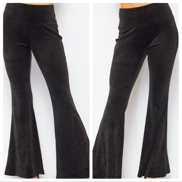 06 Modern Velour Must Have Black Bell Bottoms pants - Picture 5 of 5